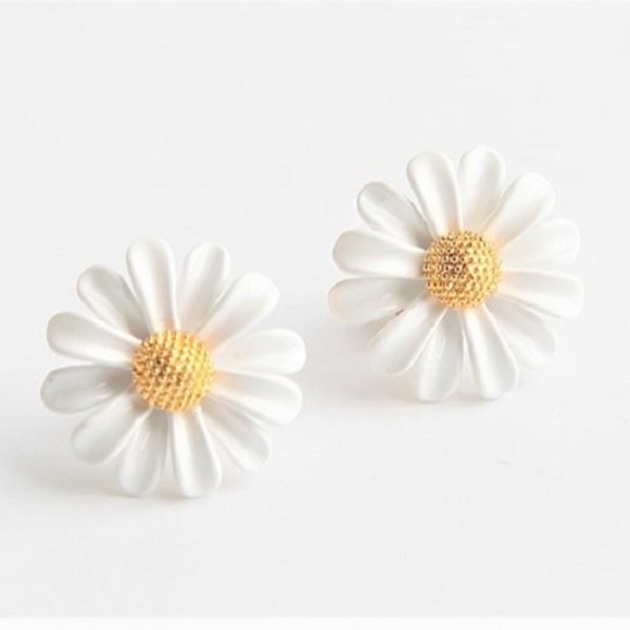 Kate Spade White Into The Bloom Daisy Earrings - Picture 1 of 4